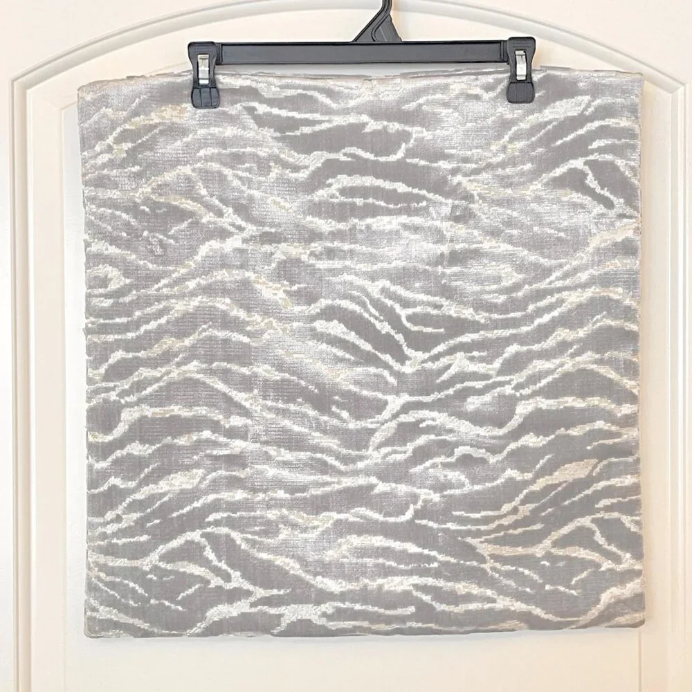 Z Gallerie Pillow Cover Animal Print Gray Velvet 20